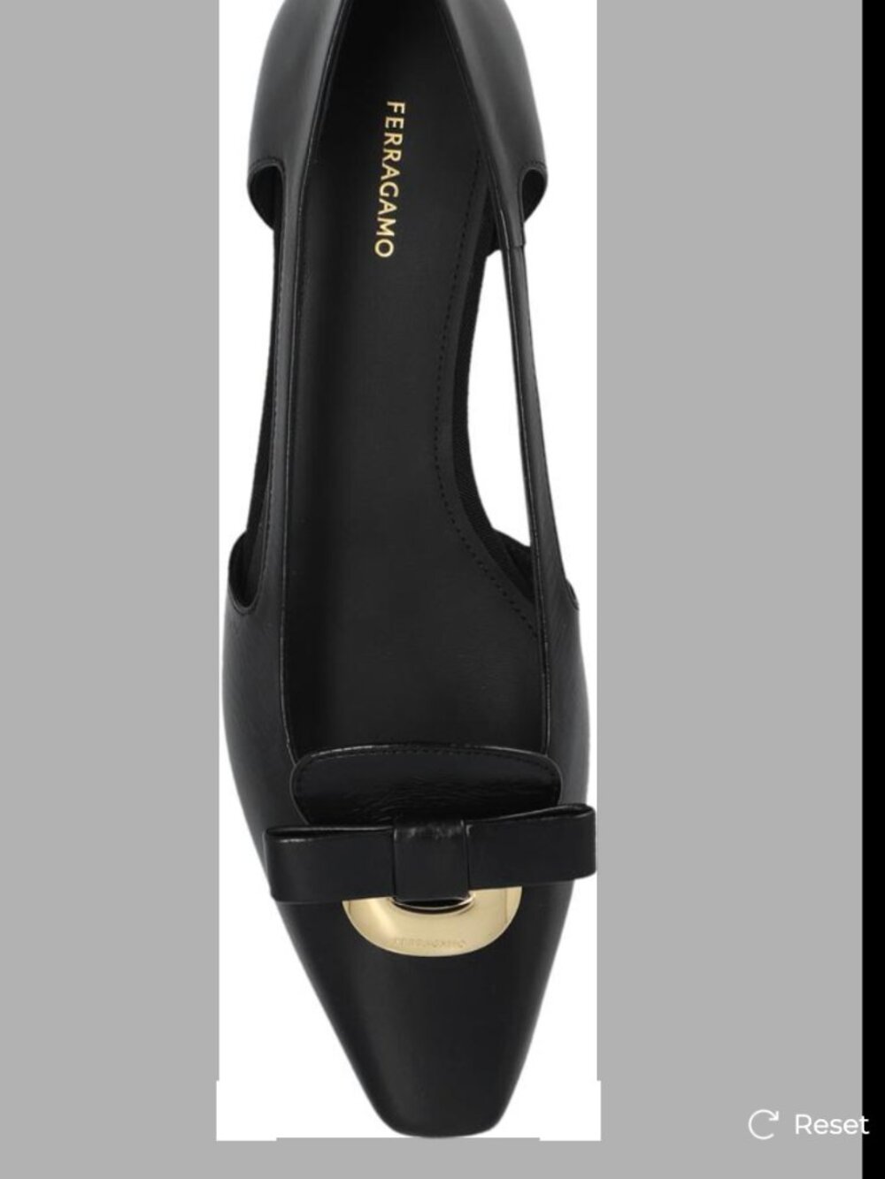 Ferragamo Terea summer flats ballerinas black leather